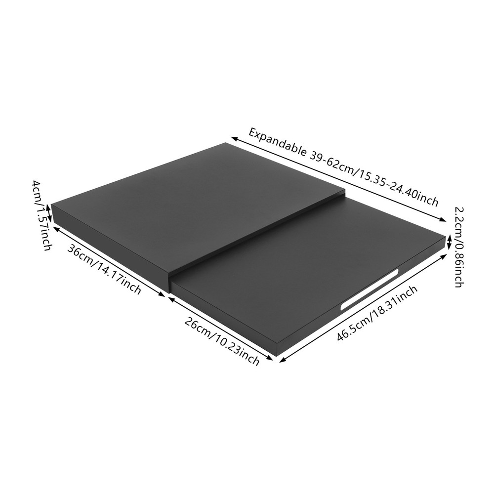 Microwave Stand with Pull-Out Shelf, Countertop Organizer for Compact Microwaves