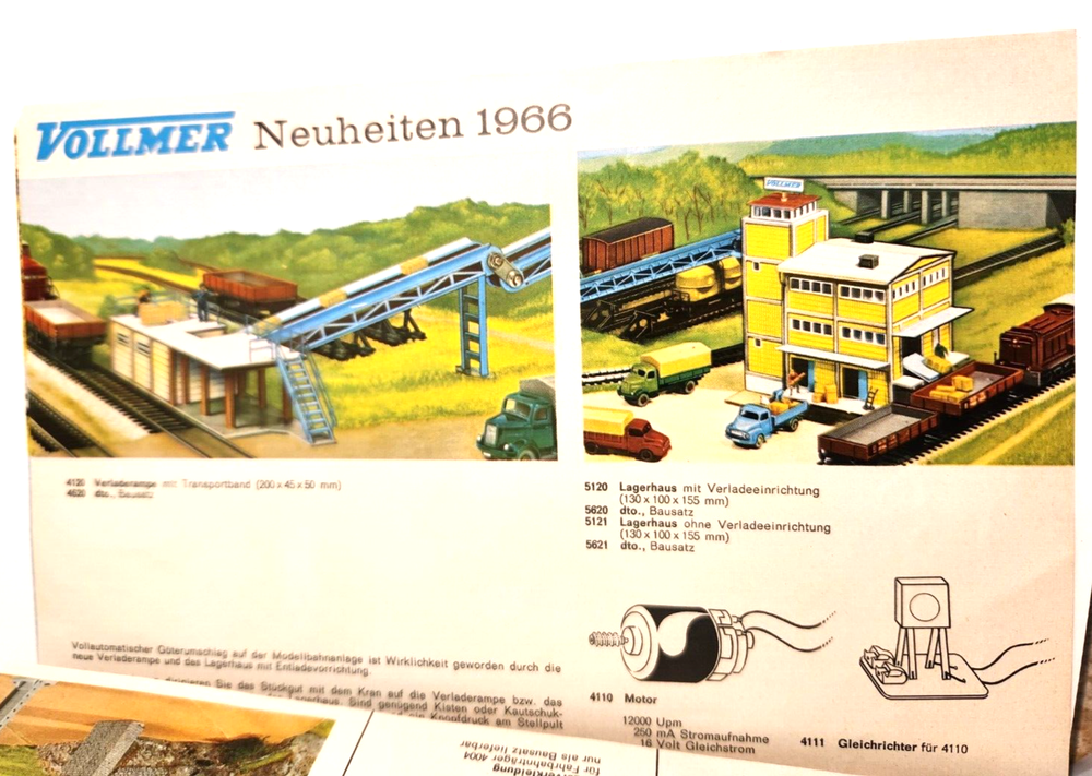 VOLLMER 1966/67 Fold Out Train Model Catalog