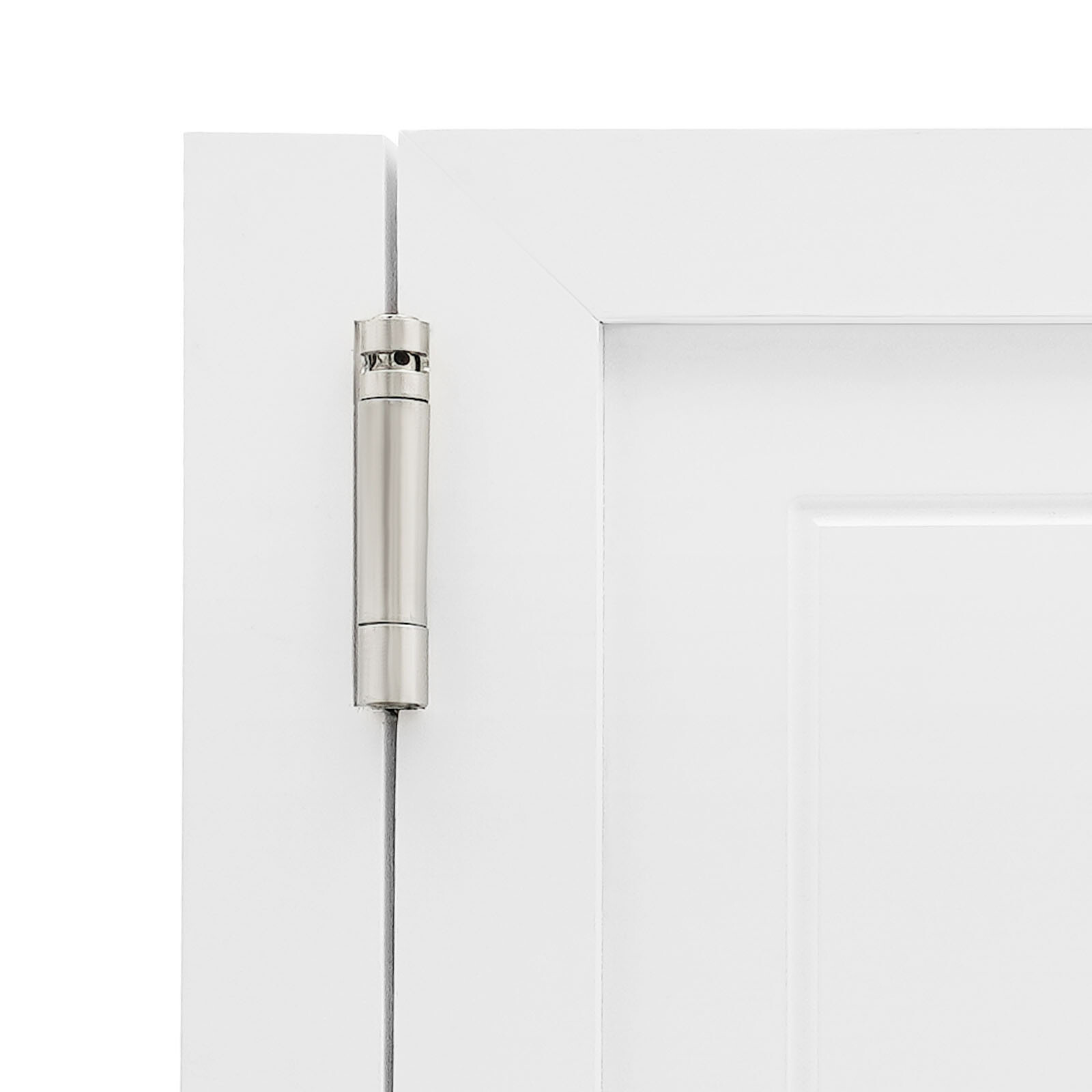 White Wood Swinging Door Wall-mounted Double Half Cafe Doors Saloon Bar W/ Hinge