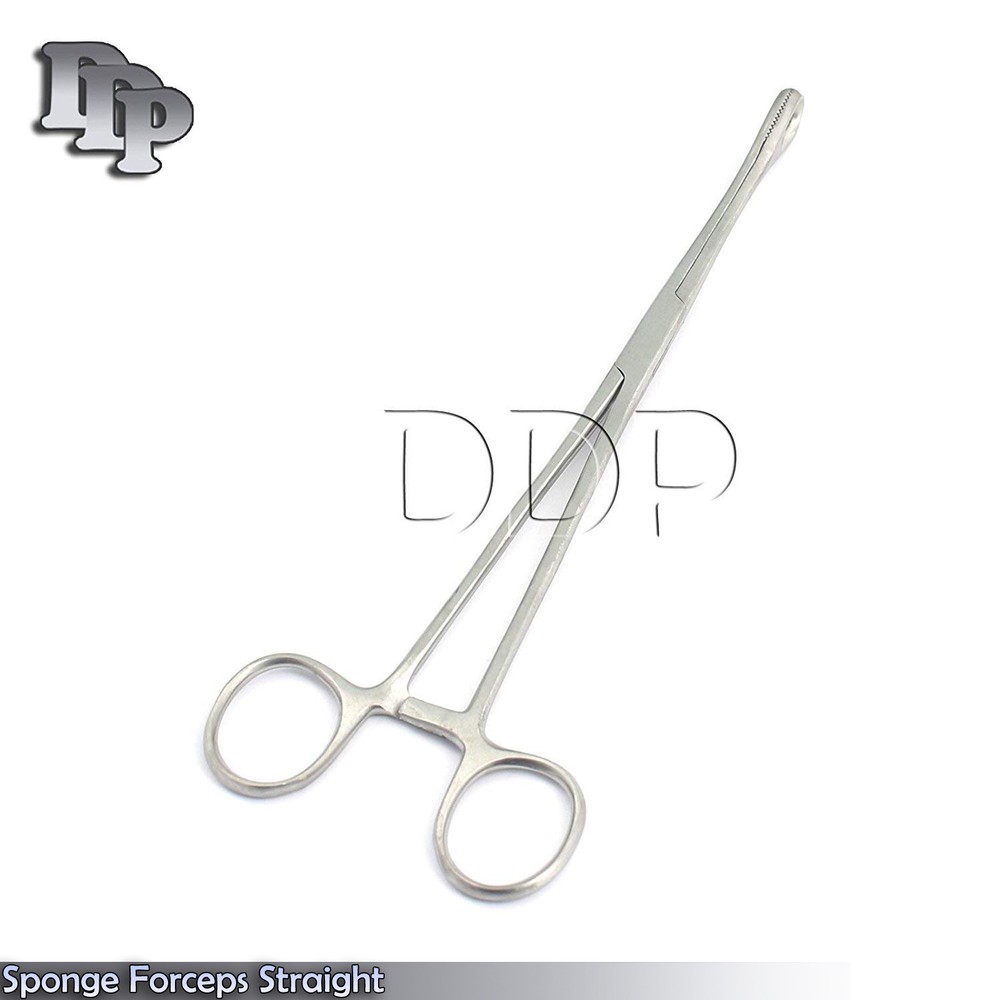 Sponge Forceps 9" Straight Gynecology Surgical Instruments