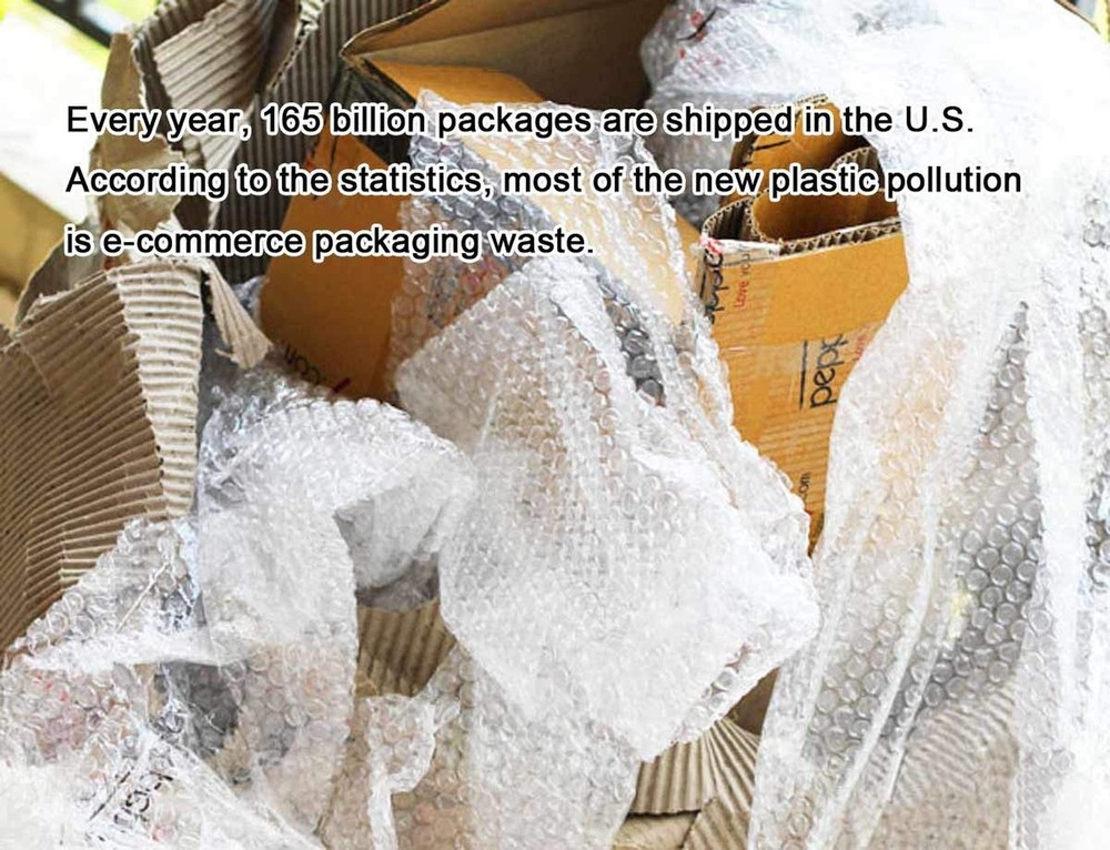 10.5x16 100% Biodegradable Bubble Mailers,25 Count #5 Compostable Padded Pack...