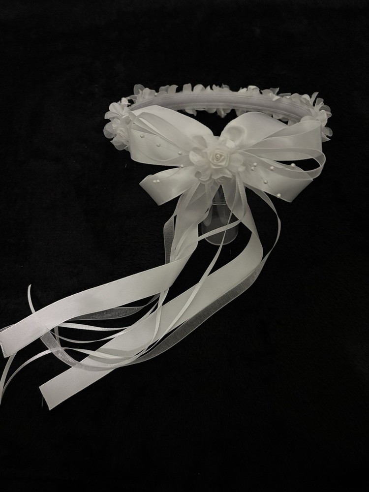 Beautiful White First Communion Or Baptism Headpiece