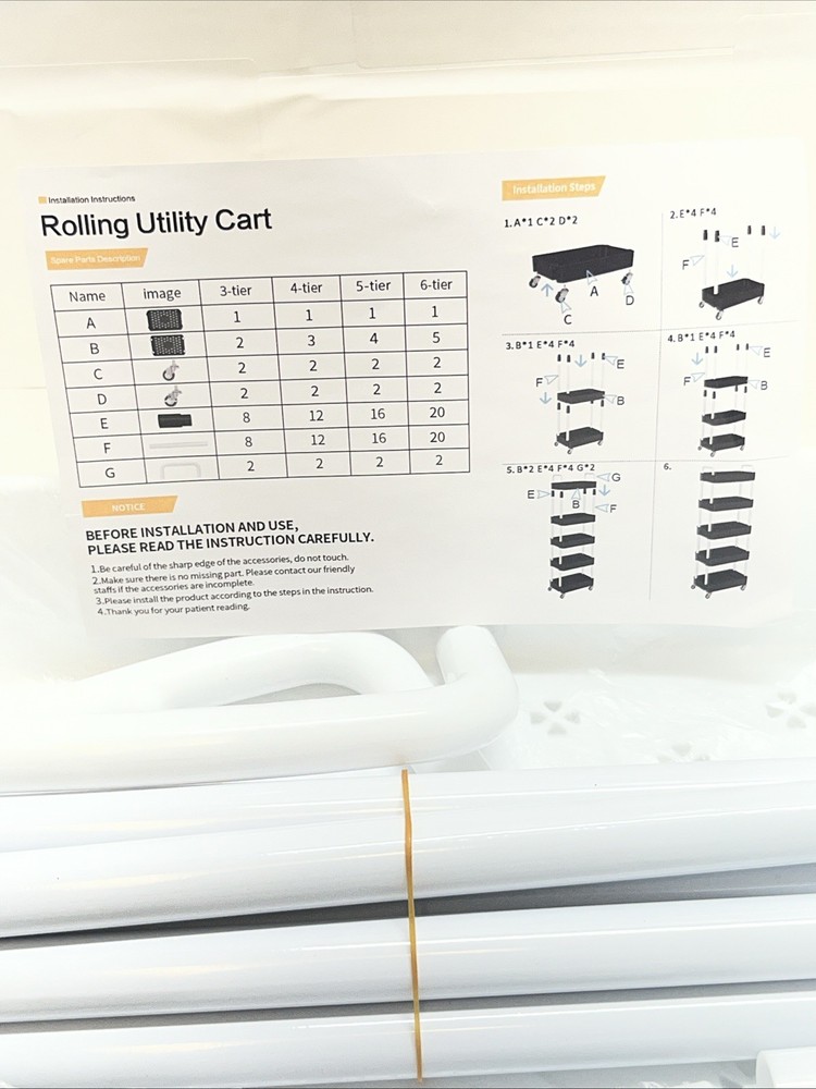 Rolling Utility Cart (Missing Pieces)