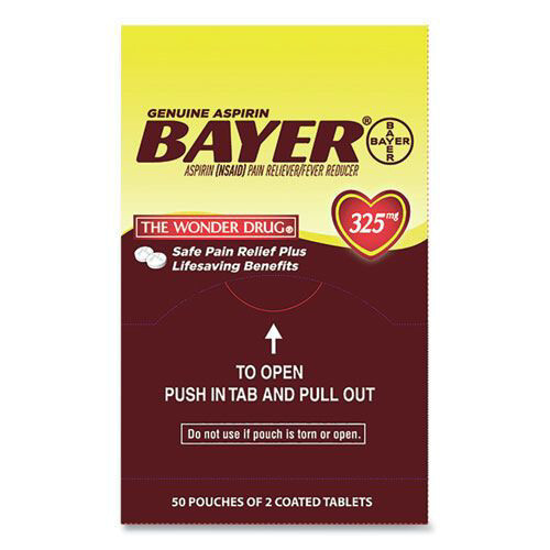 Bayer 33032EA 2-Pack Aspiring Tablets (50/Box) New