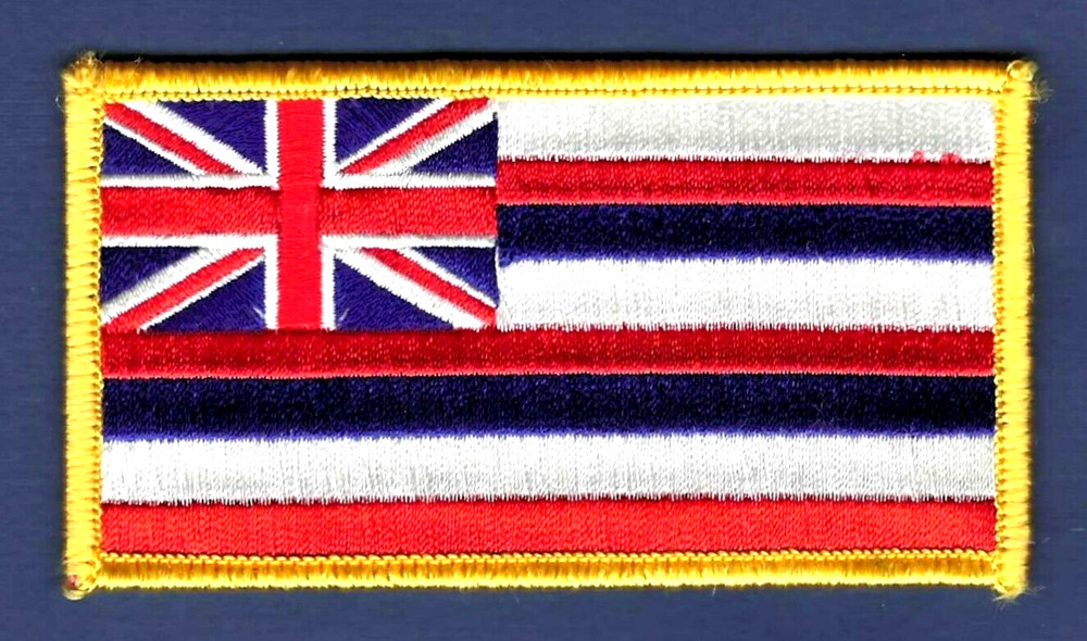HAWAII State Flag Gold Border Patch
