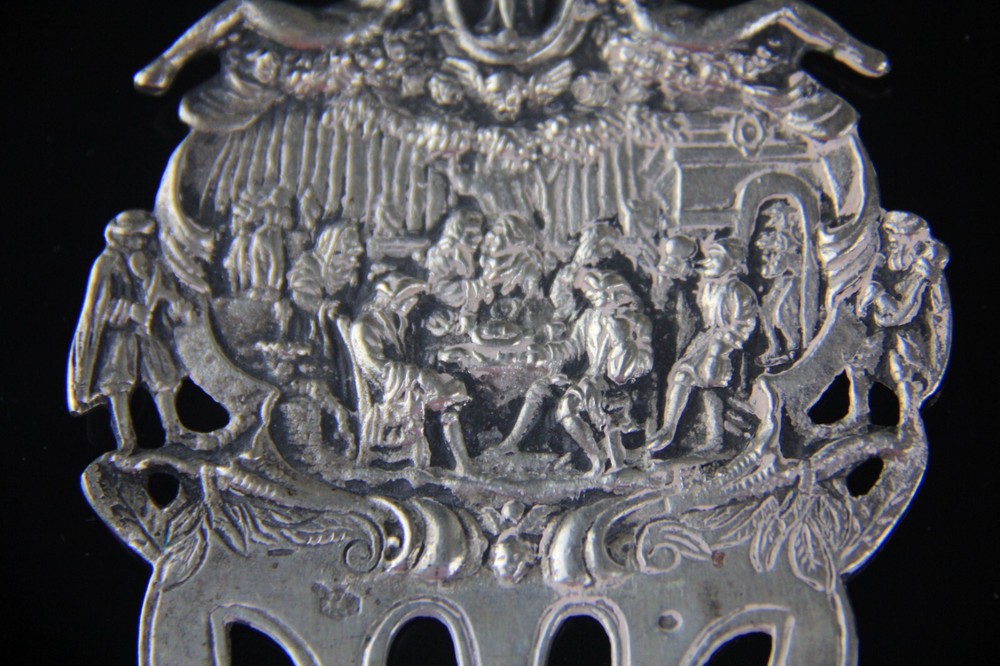 Antique Dutch 833 Silver Serving Fork