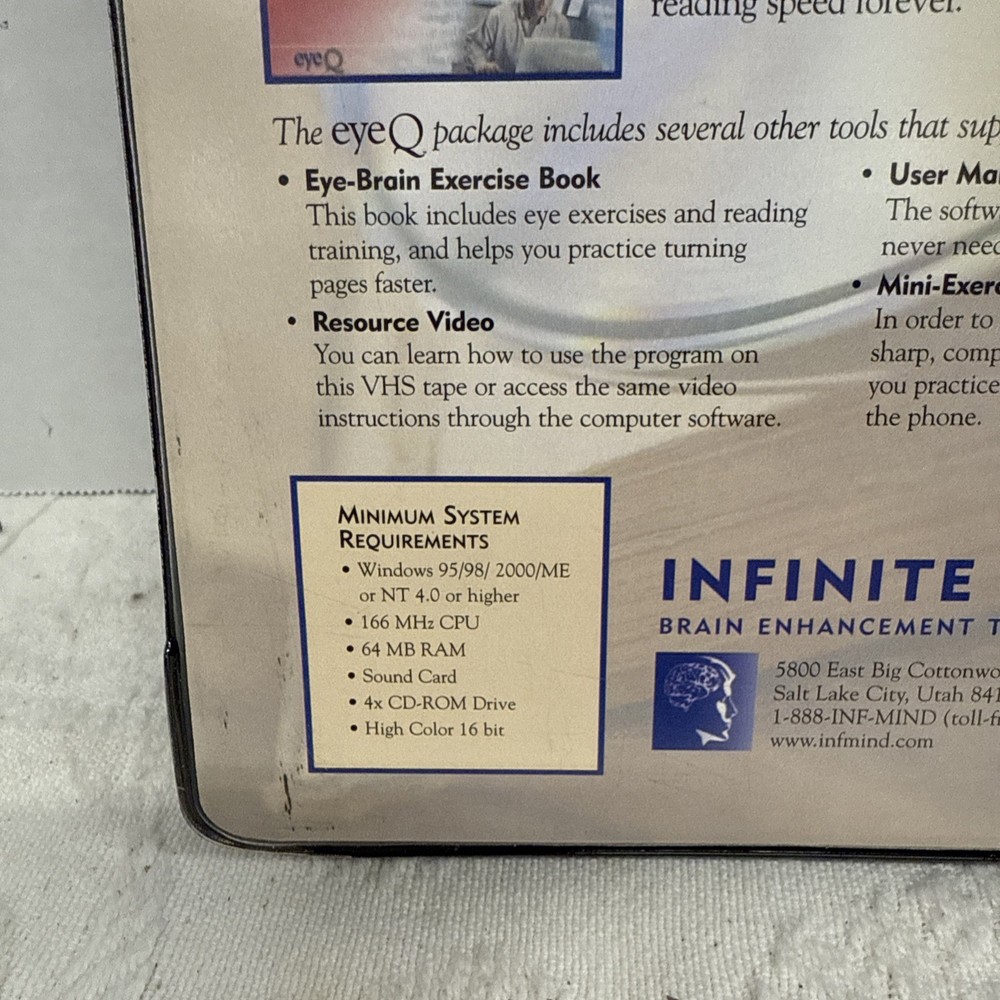 EYEQ Infinite Mind Brain Enhancement Technology Program Kit -Read Faster