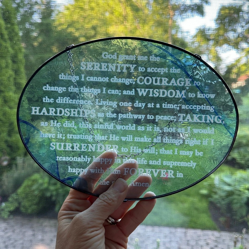 Serenity Prayer Suncatcher Recovery Gift