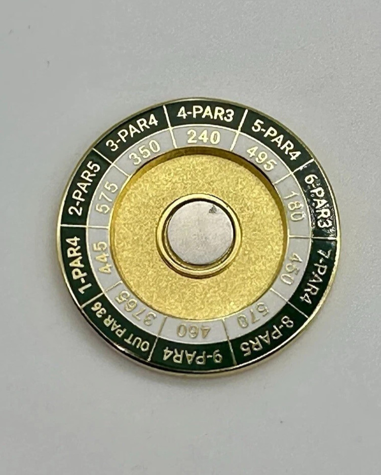 The Masters Tournament Magnetic Gr Trim BM Augustal National Yardage Holder