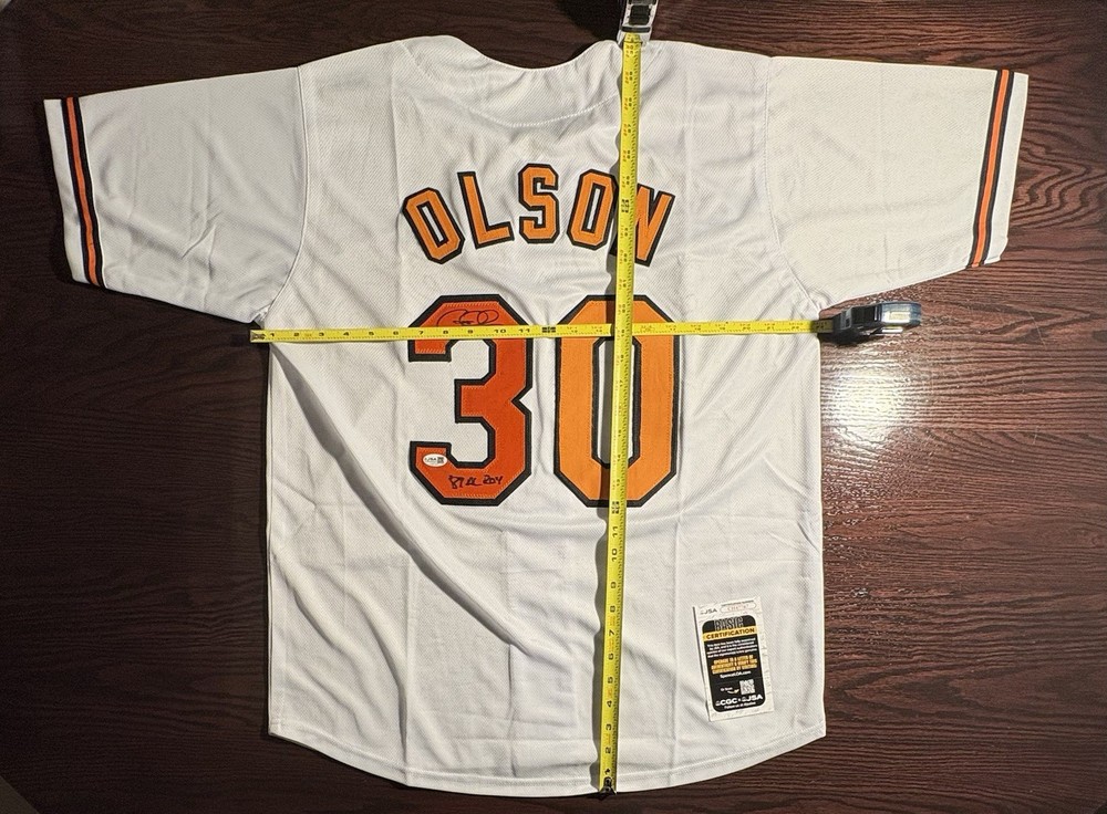 Baltimore Orioles, Gregg Olsen, Signed Custom Jersey, JSA Authentication