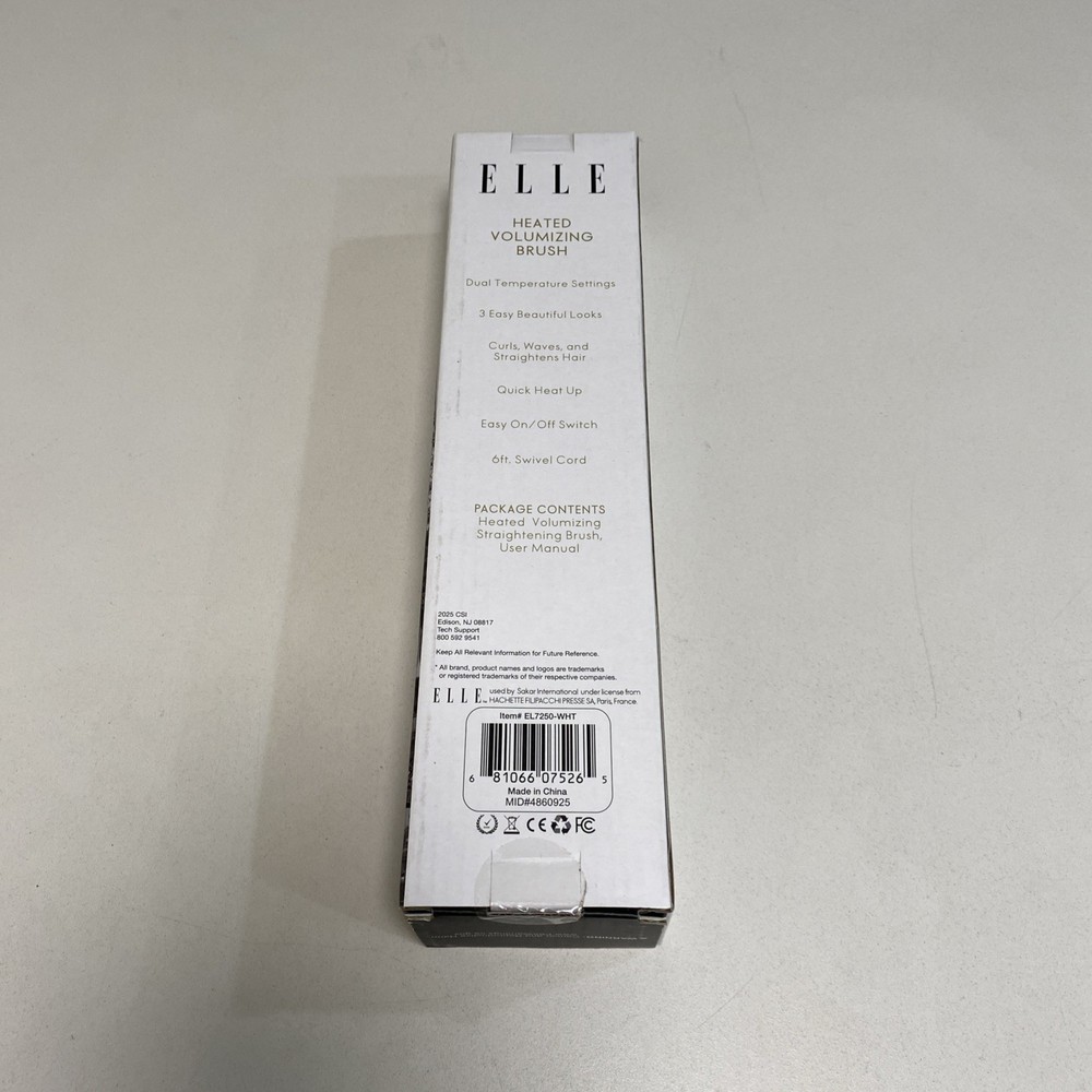 ELLE Heated Volumizing Brush White
