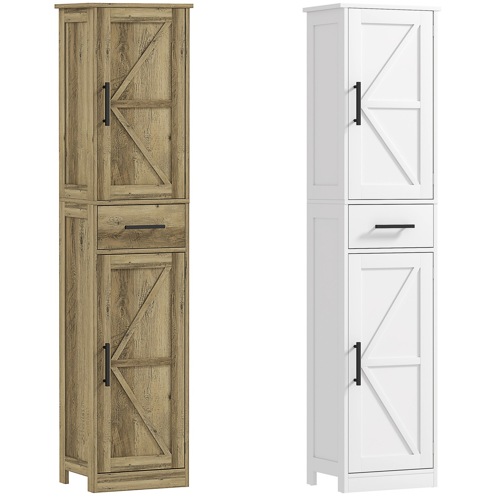 HOMCOM 67" Tall Bathroom Storage Cabinet, Narrow Bathroom Cabinet