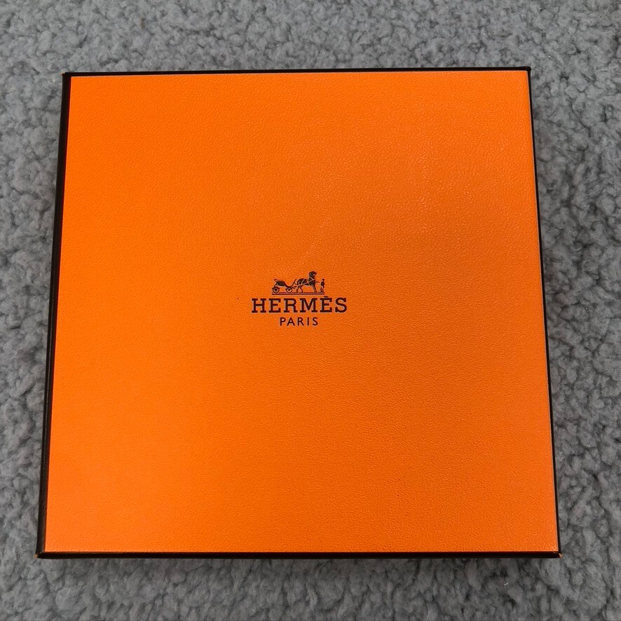 Authentic Hermes Orange Gift Box Empty Square 5x5x.75 Small Sorage