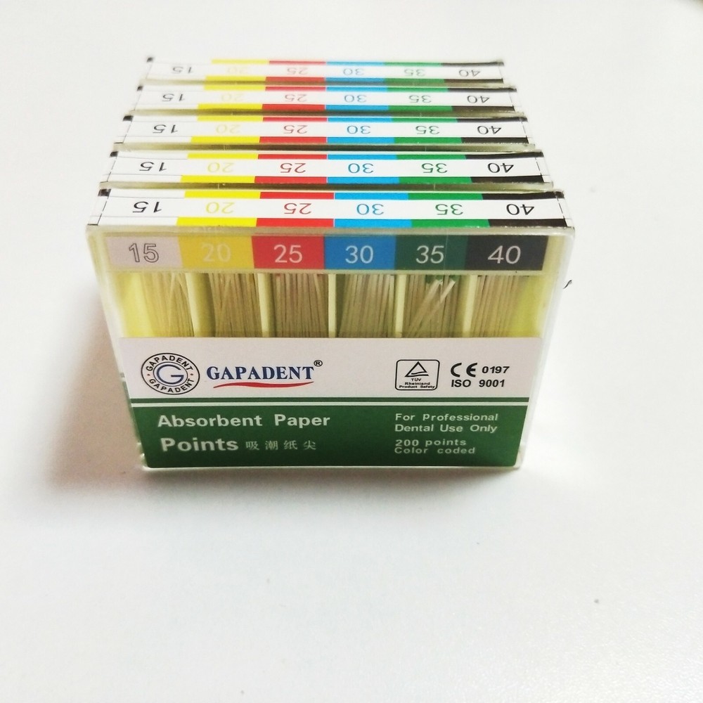 5 Packs Gutta Percha Absorbent Paper Points Root Canal Endo 200points/pack