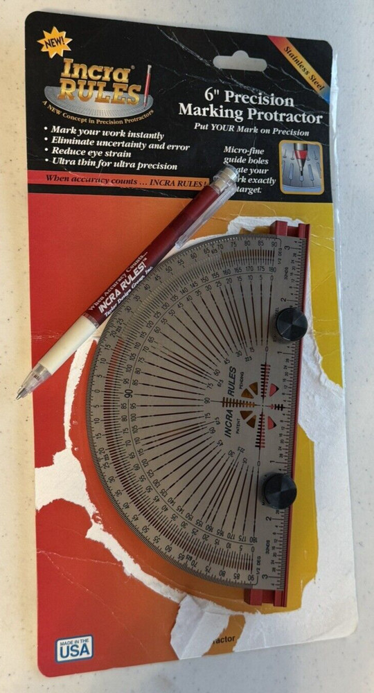 Incra PROTRAC06 6-Inch Precision Marking Protractor