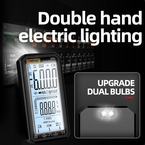 Digital Multimeter 6000 Counts Auto Ranging Voltmeter with LCD,Measures Ac/DC