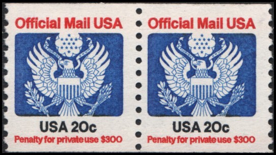 US #O135 MNH pair