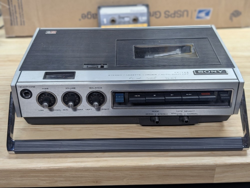 Sony TC-126 stereo cassette- corder