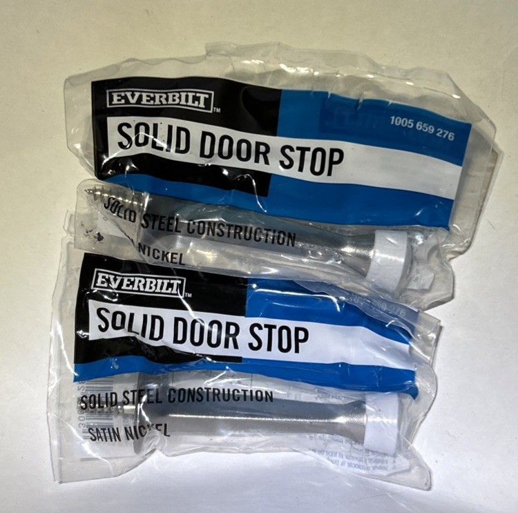 Everbilt Satin Nickel Solid Door Stop, Prevents Wall Damage (20 PACK)