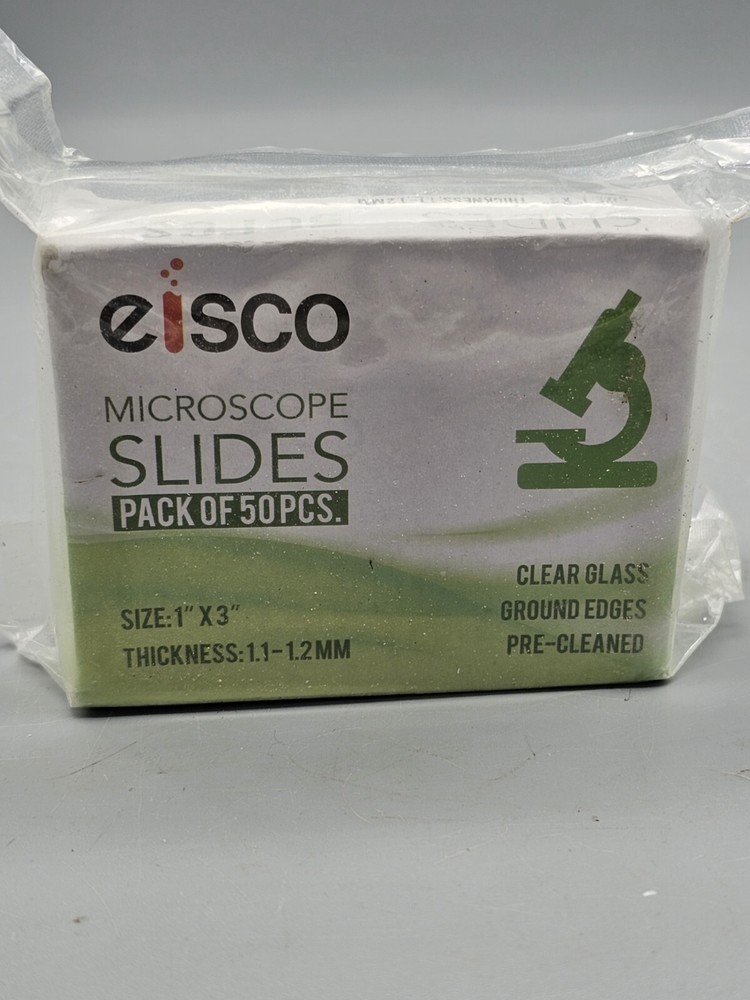 Glass Microscope Slides, 50 Pack - Precleaned -  - Eisco Labs