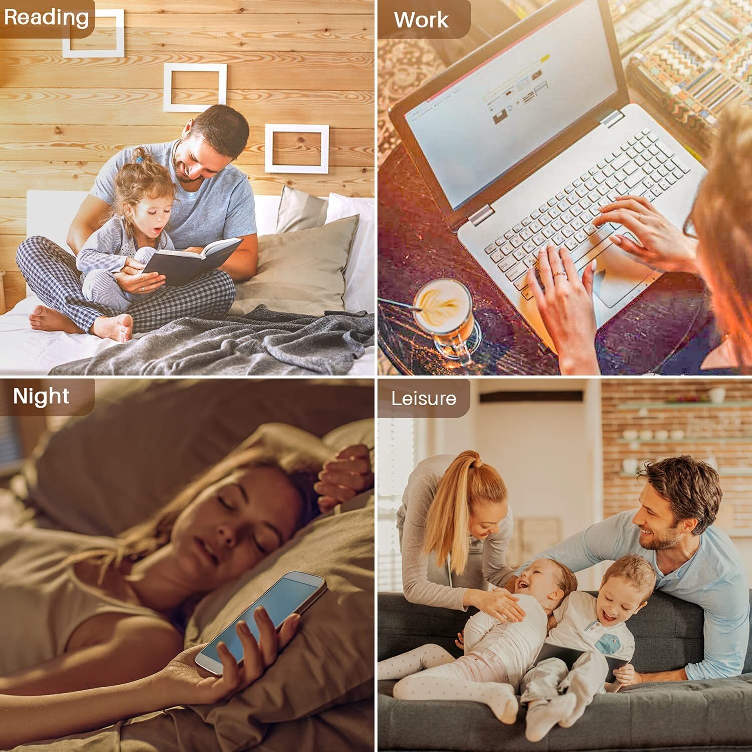 6 Pack Led Recessed Lighting 4" Smart Ceiling w/ Wi-Fi 10W app control dimmable