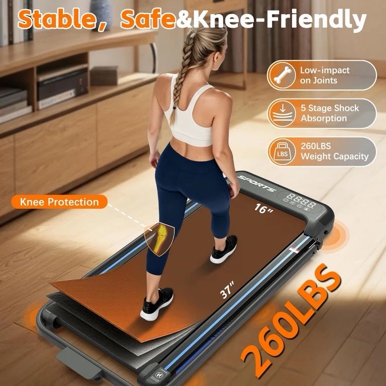 Cirui 3 in 1 Walking Pad, Foldable Treadmill with Remote Control & LED Display