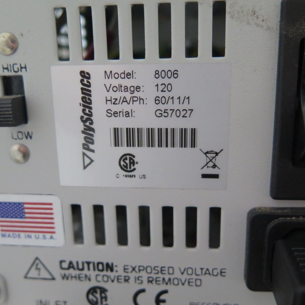 R201862 PolyScience Model 8006 Heated Circulating Bath 6-liter