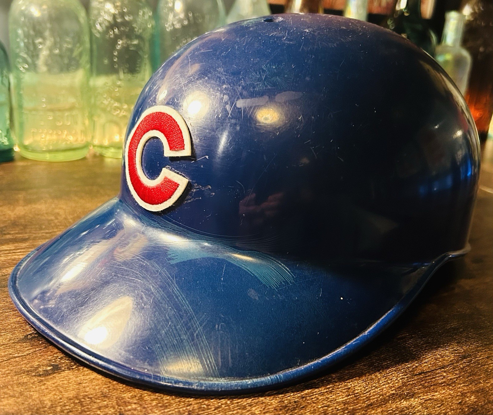 Circa 2004 Chicago Cubs #39 ABC Game Worn Used Catchers Flapless Helmet