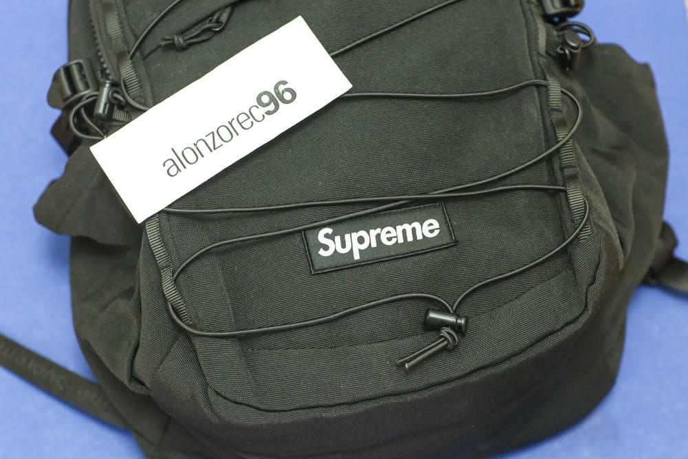 Supreme SS25 Black Nylon Backpack NWT