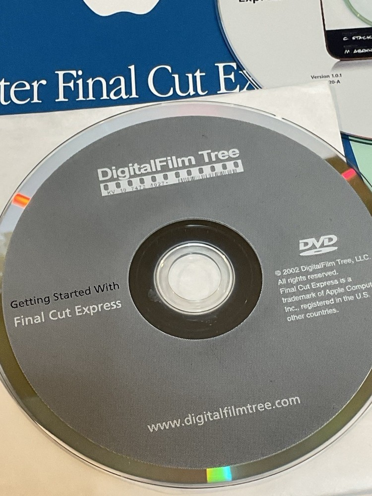 Vintage Apple Mac Final Cut Express Software Editor Version 1.0