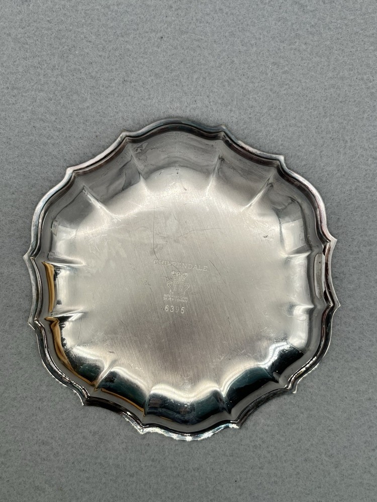 Vintage Chippendale International Silver Company #6395 Tray Dish
