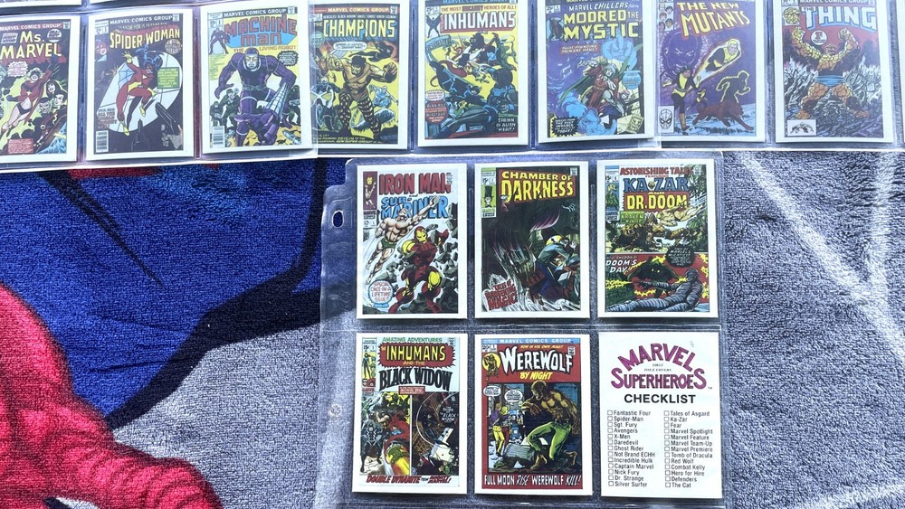 1984 Marvel Superheroes First Issue Covers Trading Card complete Set