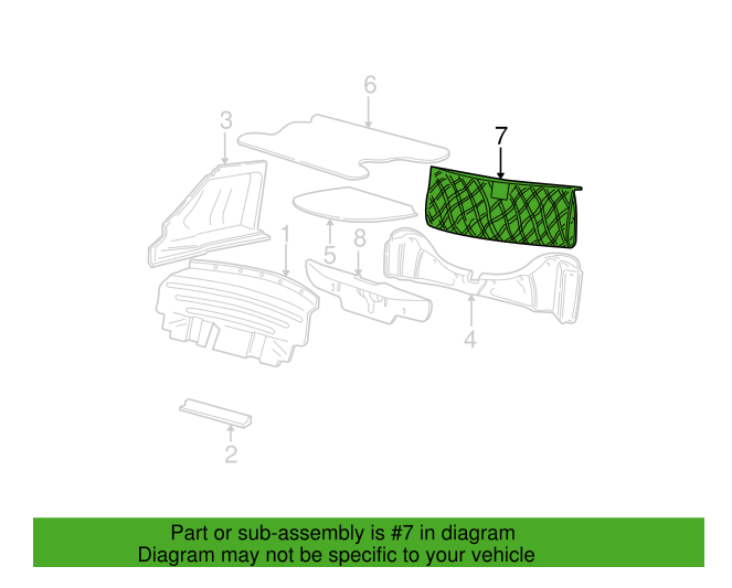 Envelope Vertical Style Web Trunk Cargo Net for FORD MUSTANG 1994-2000 Brand New