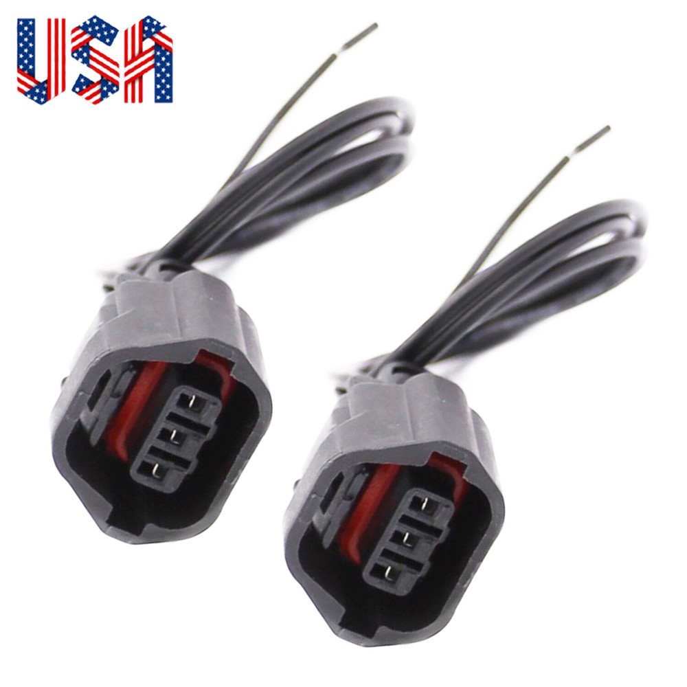 2Pcs Trans Input & Output Speed Sensor Connector Plug Harness Fit for Kia