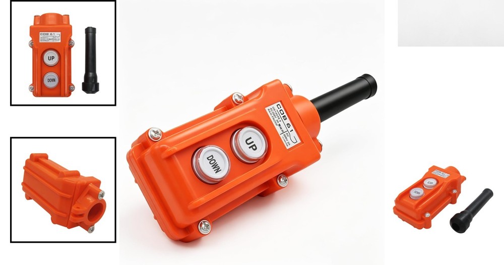 Rainproof Push Button Control Station for Cranes & Hoists - 5A Momentary Switch