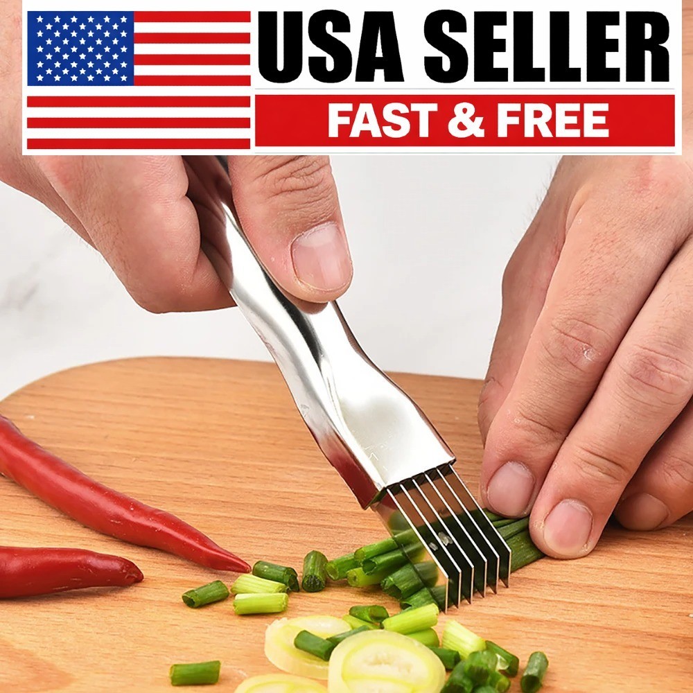 Onion Garlic Cutter Knife Vegetable Slicer Shredder Crusher Multi-Function Kitch