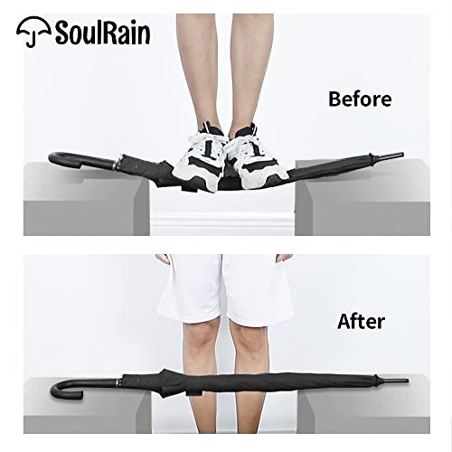 50 Inch Large Stick Umbrella Windproof Automatic Open Oversized J Handle Green