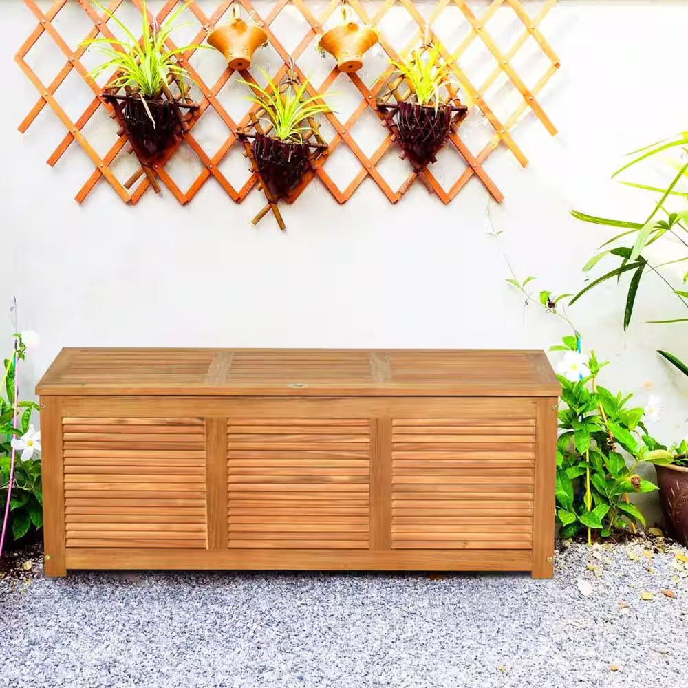 47-Gal. Deck Storage Bench Box Organization in Nature