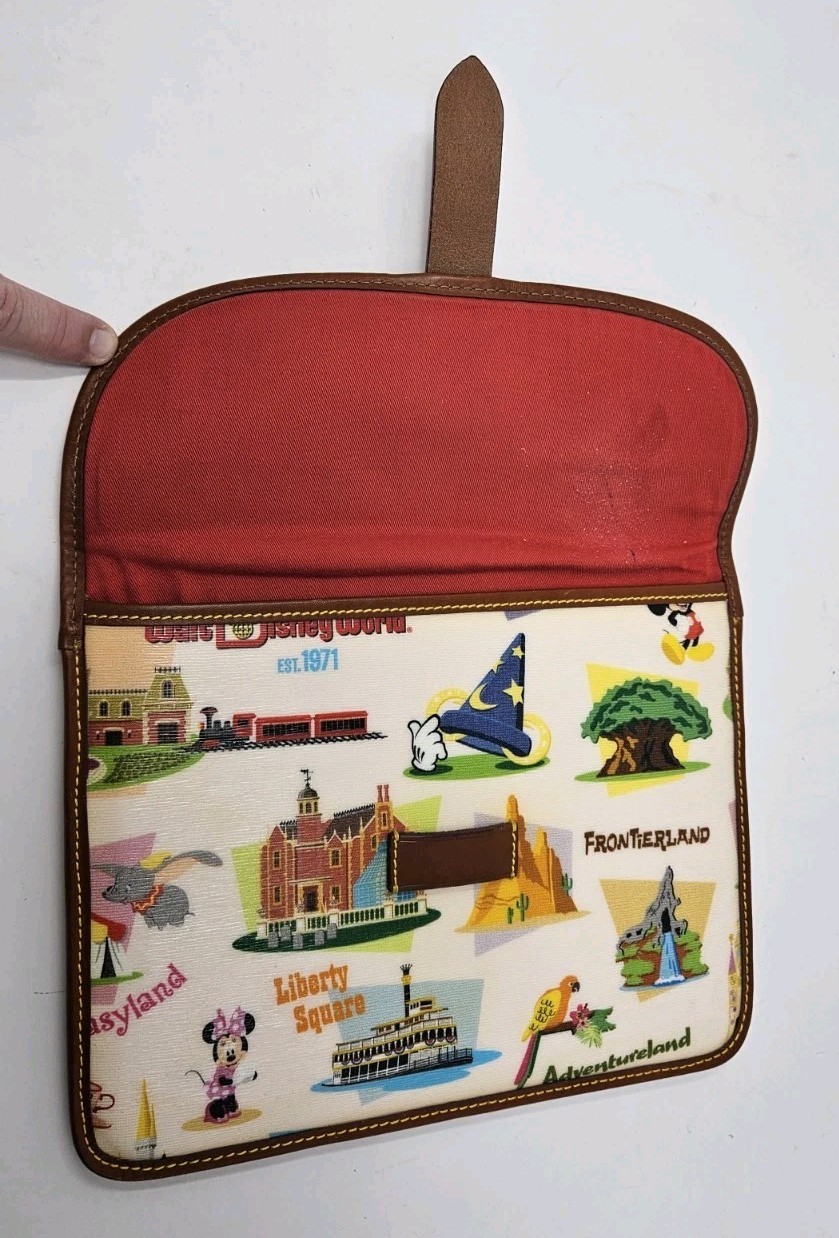 Dooney & Bourke DISNEY WORLD Retro iPad Tablet Case Leather Traveling Carrying
