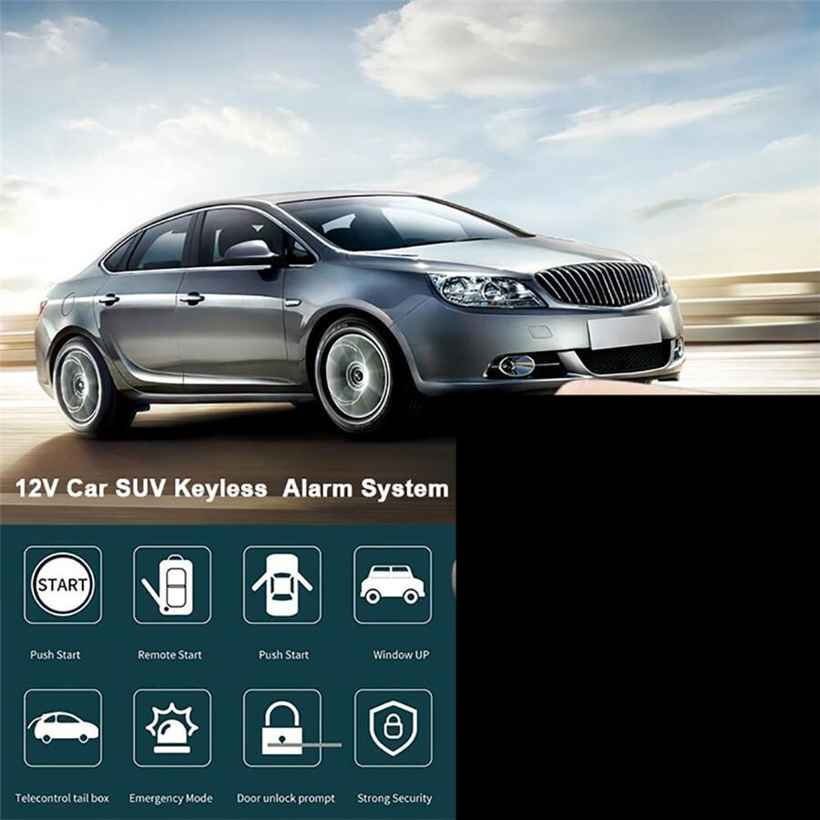 Car Keyless Entry Engine Start Security Alarm System Push Button Remote Control