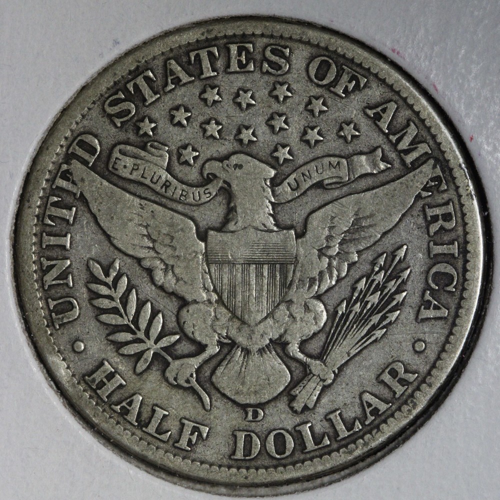 1915-D Barber Silver Half Dollar FINE+ E314 ZANH