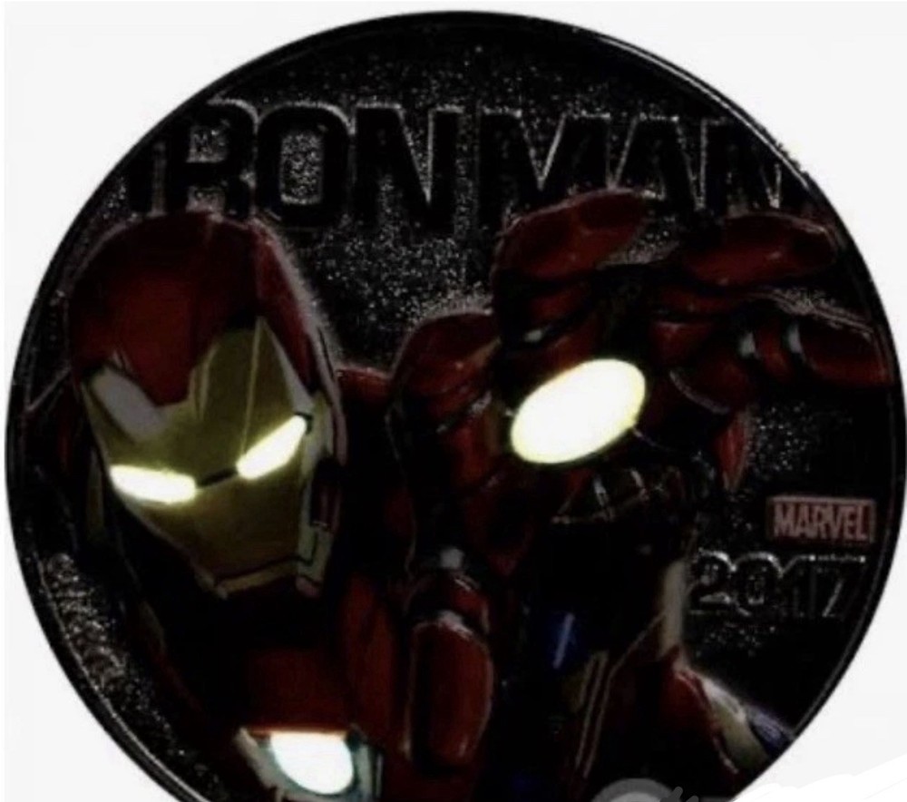 2017 FIJI MARVEL LIGHT-UP 3 Coin Set NGC MS10 Ironman, Spider-Man & Cap’t Ameri