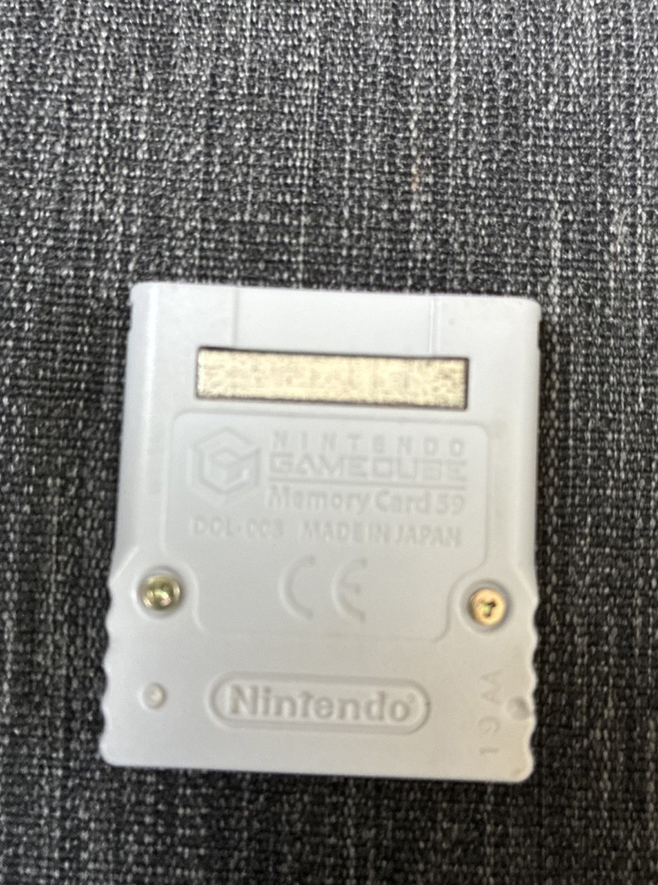 Nintendo Memory Card Animal Crossing Edition Gray for Gamecube UNTESTED!