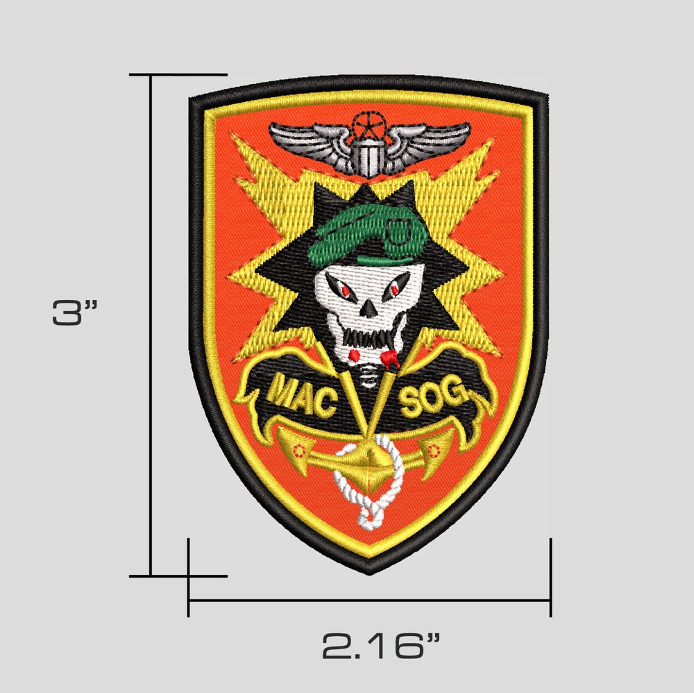 Special Forces MACV-SOG Sticker with Hook & Loop Morale Patch - Ships from USA