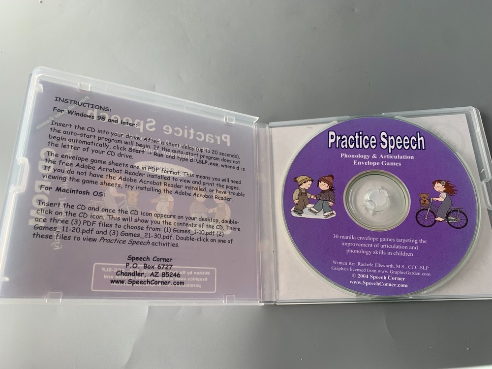 Practice Speech Phonology & Articulation Envelope Games - 30 Activities