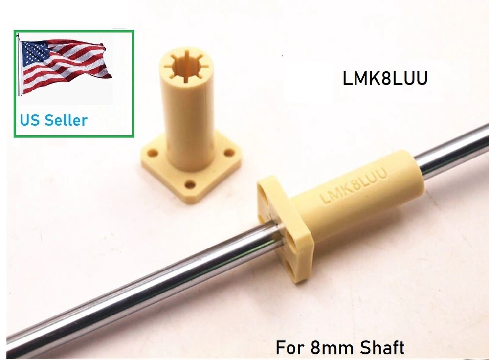 LMK8LUU 8mmx 15x 45mm Long Square Type Solid Polymer Linear Bushing