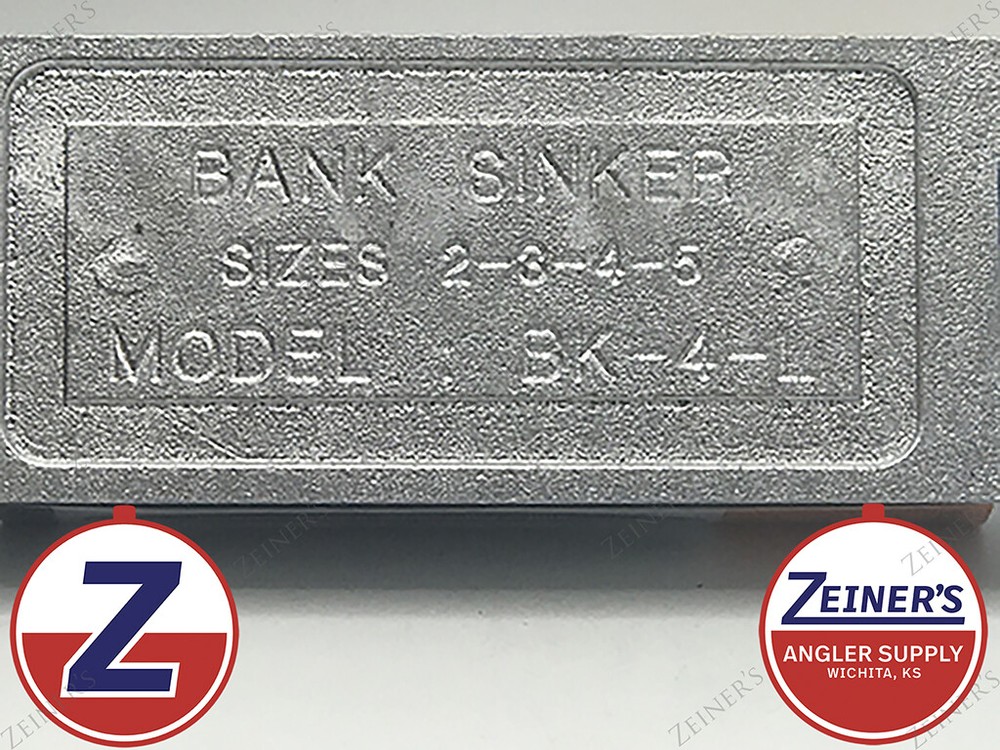 1102 New DoIt Bank Sinker Mold - 4 sizes 2, 3, 4, 5 oz