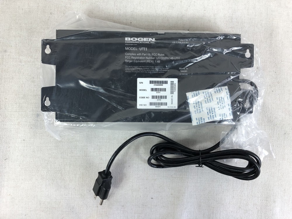 Bogen UTI1 Single Zone Paging Controller Universal Telephone Inferface| Open box