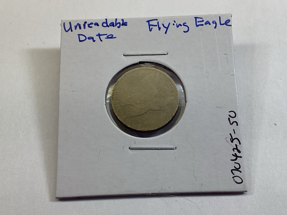 Flying Eagle Penny Unreadable Date US Small Cent Bronze Coin 070425 50e