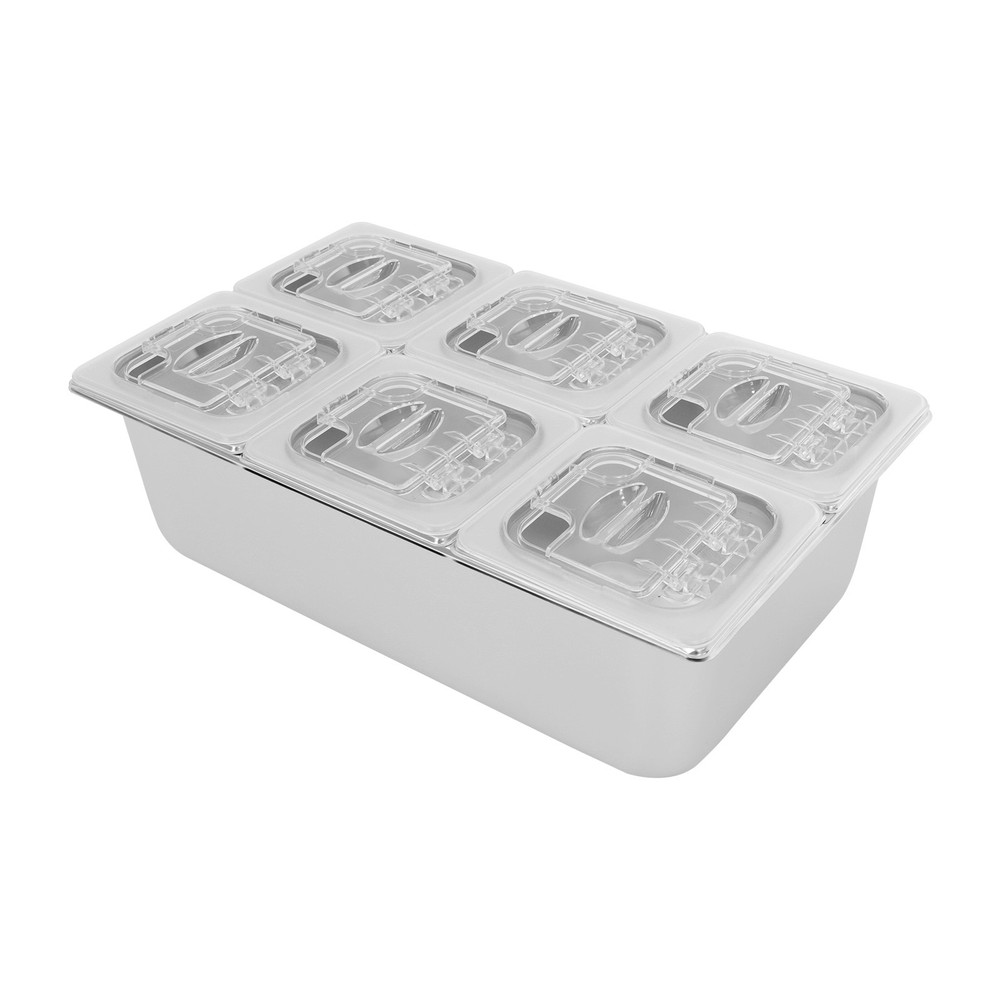Fruit Pan Set 6 Small Pans Fruit Container With Lids And Water-filtering Gaskets